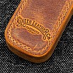 Galen Leather Magnum Opus Zippered Single Crazy Horse Brown Oversized Hard Pen Case