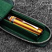 Galen Leather Magnum Opus Zippered Single Crazy Horse Forest Green Oversized Hard Pen Case