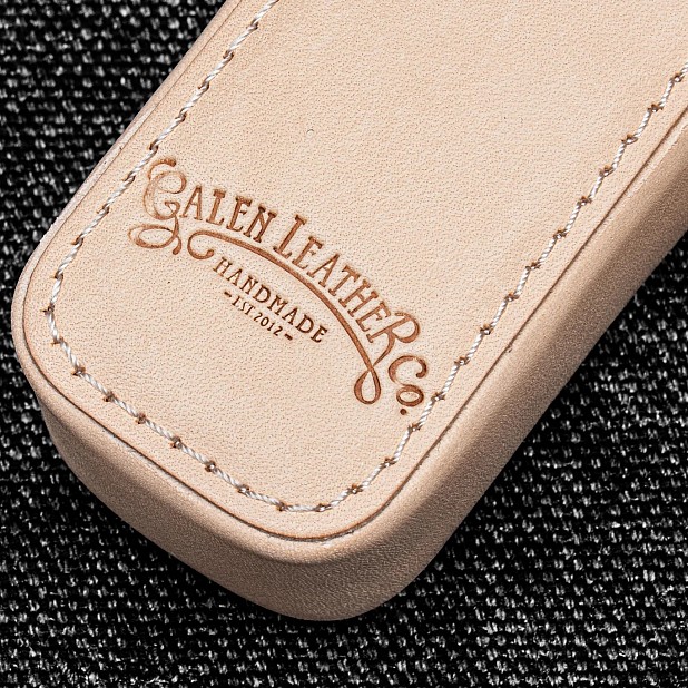 Galen Leather Magnum Opus Zippered Single Undyed Oversized Hard Pen Case