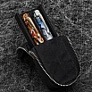Galen Leather Magnum Opus Zippered 2 Slots Black Hard Pennenmap