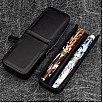 Galen Leather Magnum Opus Zippered 2 Slots Black Hard Pennenmap