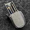 Galen Leather Magnum Opus Zippered 2 Slots Crazy Horse Smoky Hard Pen Case