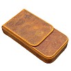Galen Leather Magnum Opus 3 Slots Crazy Horse Brown Hard Pennenmap