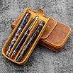 Galen Leather Magnum Opus 3 Slots Crazy Horse Brown Hard Pennenmap