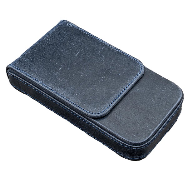 Galen Leather Magnum Opus 3 Slots Crazy Horse Navy Hard Pennenmap