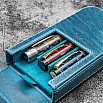 Galen Leather Magnum Opus 3 Slots Crazy Horse Ocean Blue Hard Pennenmap
