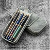 Galen Leather Magnum Opus 3 Slots Crazy Horse Smoky Hard Pen Case