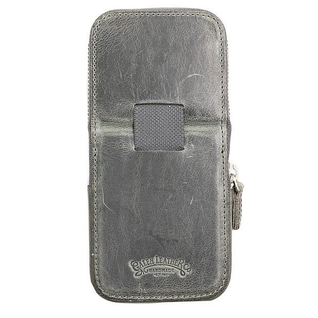 Galen Leather Magnum Opus Zippered 3 Slots Crazy Horse Smoky Hard Pennenmap