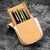 Galen Leather Magnum Opus Zippered 3 Slots Undyed Hard Pen Case