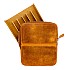 Galen Leather Magnum Opus Zippered 6 Slots Crazy Horse Brown Hard Pen Case