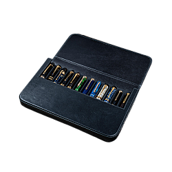 Galen Leather Magnum Opus 12 Slots Black Hard Pen Case