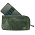 Galen Leather Slip-N-Zip 4 Slots Zippered Crazy Horse Fores Green Penetui