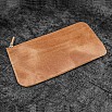 Galen Leather Slip-N-Zip 4 Slots Zippered Crazy Horse Honey Ochre Penetui