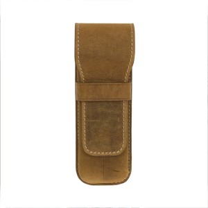 Galen Leather Crazy Horse Brown Flap Pen Pouch (Double) Galen Leather Crazy Horse Brown Flap Pen Pouch (Double)