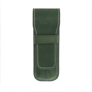 Galen Leather Crazy Horse Green Flap Pen Pouch (Double) Galen Leather Crazy Horse Green Flap Pen Pouch (Double)