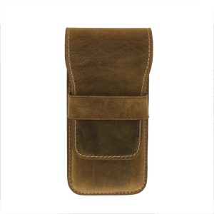 Galen Leather Crazy Horse Brown Flap Pen Pouch (Triple) Galen Leather Crazy Horse Brown Flap Pen Pouch (Triple)