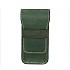 Galen Leather Crazy Horse Green Flap Pen Pouch (Triple)