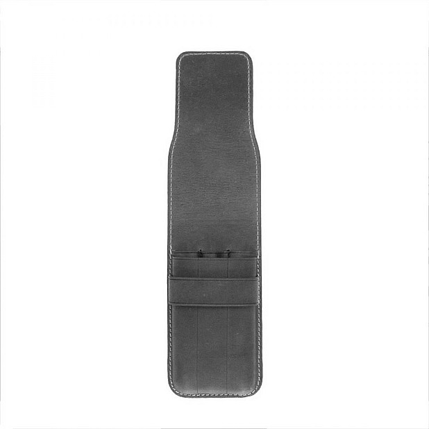 Galen Leather Crazy Horse Smoky Flap Pen Pouch (Triple)