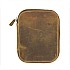 Galen Leather Crazy Horse Brown Zippered Pen Pouch (Tenfold)