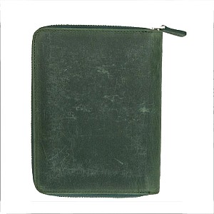 Galen Leather Crazy Horse Green Zippered Pen Pouch (Fivefold) Galen Leather Crazy Horse Green Zippered Pen Pouch (Fivefold)