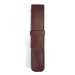 Girologio Antique Brown Leather Pen Case (Single)