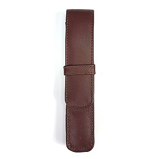 Girologio Antique Brown Leather Pen Case (Single)