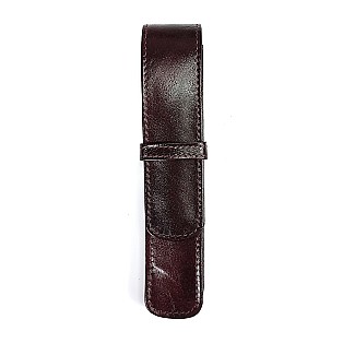 Girologio Oxblood Leather Pen Case (Single)