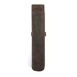 Girologio Bomber Brown Leather Pen Case (Single)
