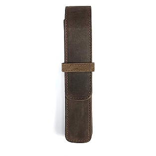 Girologio Bomber Brown Leather Pen Case (Single)