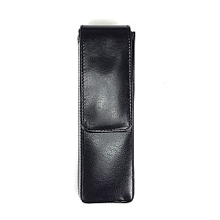 Girologio Black Magnetic Leather Pen Case (Double)
