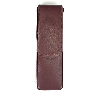 Girologio Antique Brown Magnetic Leather Pen Case (Double)