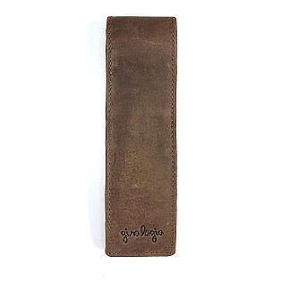 Girologio Bomber Brown Leather Pen Case (Double)