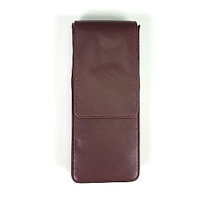 Girologio Antique Brown Magnetic Leather Pen Case (3 pens)