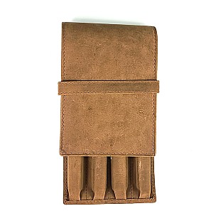Girologio Saddle Tan Leather Pen Case (4 pens)