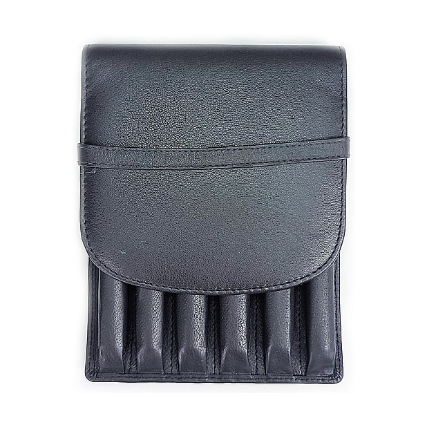 Girologio Black Leather Pen Case (6 pens)