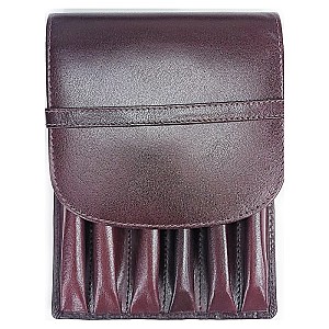 Girologio Oxblood Leather Pen Case (6 pens)