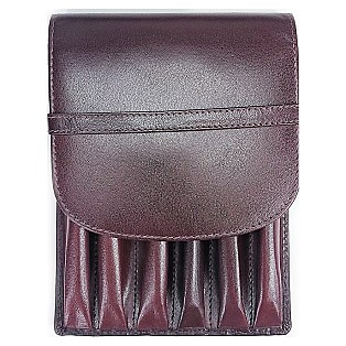 Girologio Oxblood Leather Pen Case (6 pens)