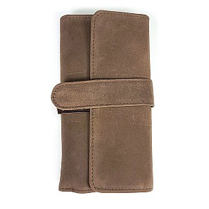 Girologio Saddle Tan Leather Pen Wrap (6 pens)