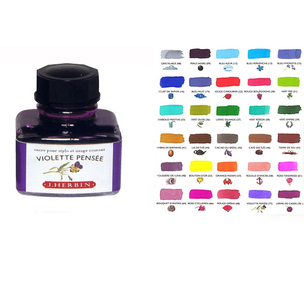 J. Herbin Perle des Encres Ink - 30ml Ink Bottle (35 colors)