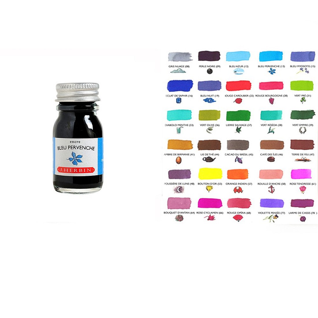J. Herbin Perle des Encres Ink - 10ml Ink Bottle (30 colors)