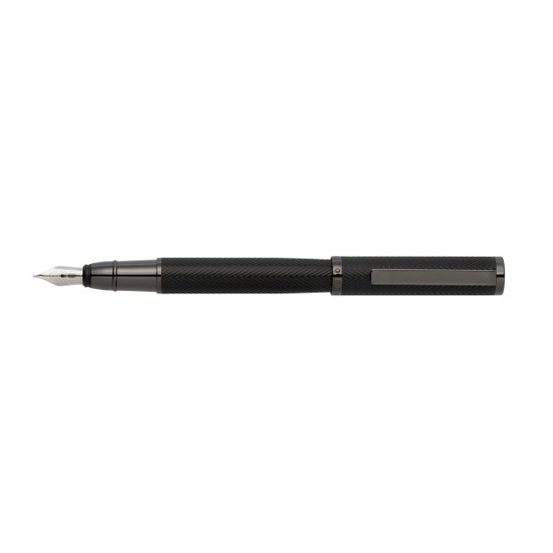 Hugo Boss Formation Herringbone Gunmetal Stylo Plume