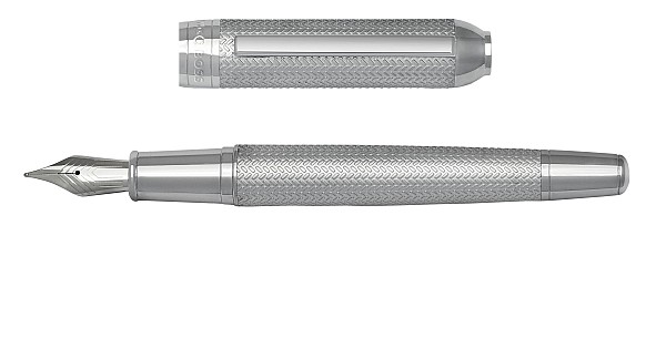 Hugo Boss Essential Glare Füllfederhalter – Nadelstreifen-Design, 14,3 Cm, HSI0585D
