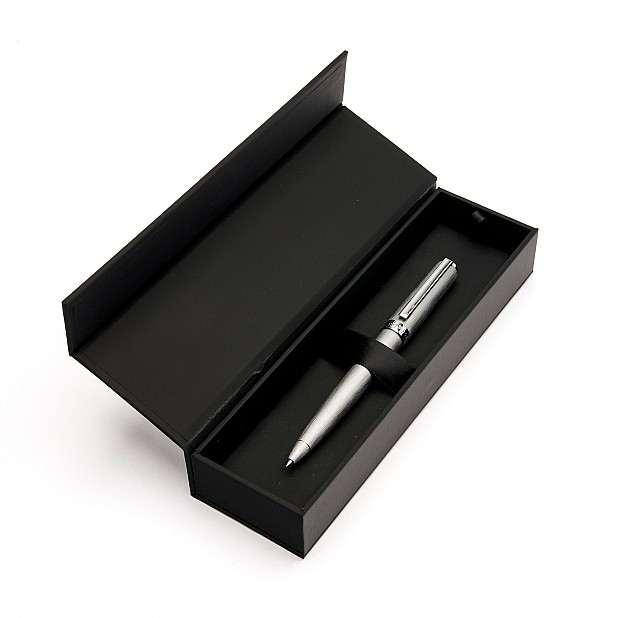 Hugo Boss Gear Brushed Chrome Bolígrafo