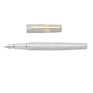 Hugo Boss Gear Pinstripe Silver GT Fountain pen