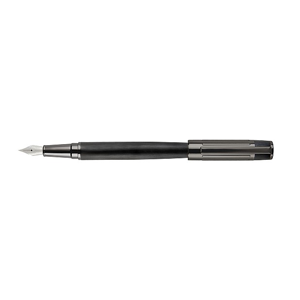 Hugo Boss Gear Ribs Black Füllfederhalter