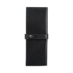 Jacques Herbin Small Leather Black Pen Pouch (Double)