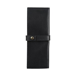 Jacques Herbin Small Leather Black Pen Pouch (Double)