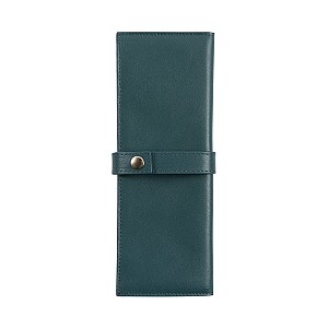 Jacques Herbin Small Leather Emerald Green Pen Pouch (Double)