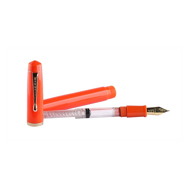 Kanwrite Legacy Solid Orange Ebonite GT Fountain Pen