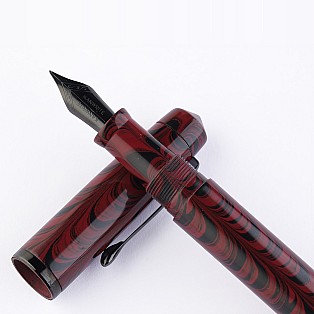 Kanwrite Legacy Swirl Red Black Ebonite BT Pióro Wieczne